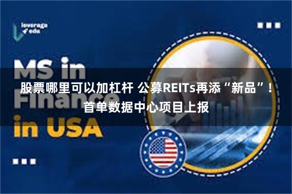 股票哪里可以加杠杆 公募REITs再添“新品”！首单数据中心项目上报