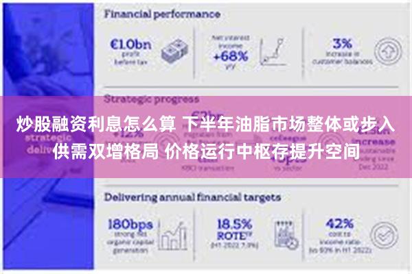 炒股融资利息怎么算 下半年油脂市场整体或步入供需双增格局 价格运行中枢存提升空间