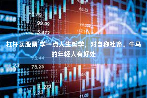 杠杆买股票 学一点人生哲学，对自称社畜、牛马的年轻人有好处