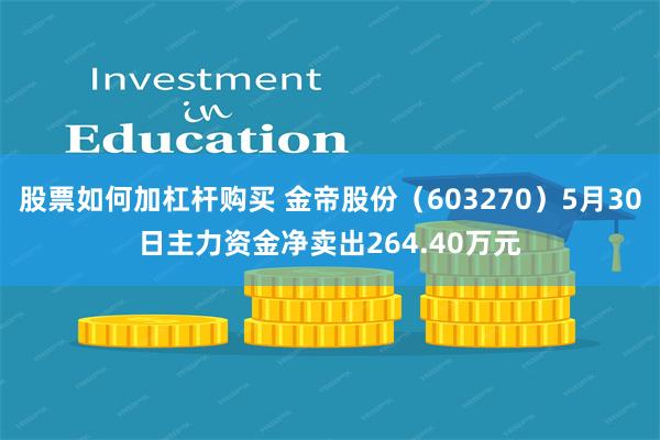 股票如何加杠杆购买 金帝股份（603270）5月30日主力资金净卖出264.40万元
