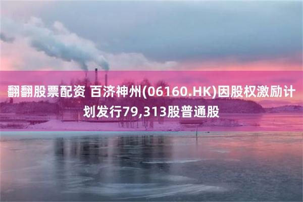 翻翻股票配资 百济神州(06160.HK)因股权激励计划发行79,313股普通股