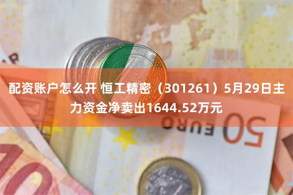 配资账户怎么开 恒工精密（301261）5月29日主力资金净卖出1644.52万元