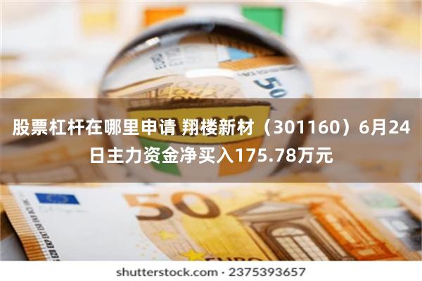 股票杠杆在哪里申请 翔楼新材（301160）6月24日主力资金净买入175.78万元