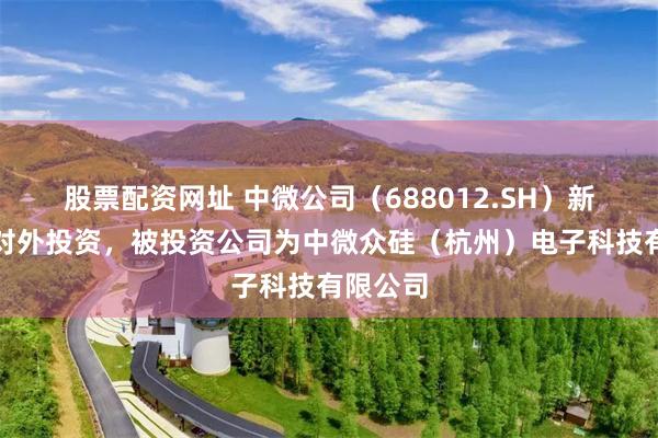 股票配资网址 中微公司（688012.SH）新增一起对外投资，被投资公司为中微众硅（杭州）电子科技有限公司