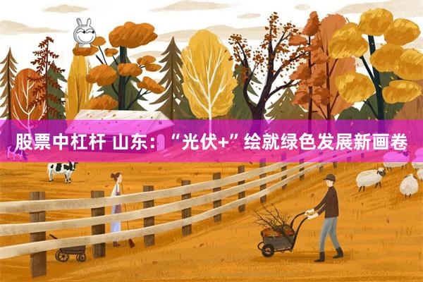 股票中杠杆 山东：“光伏+”绘就绿色发展新画卷