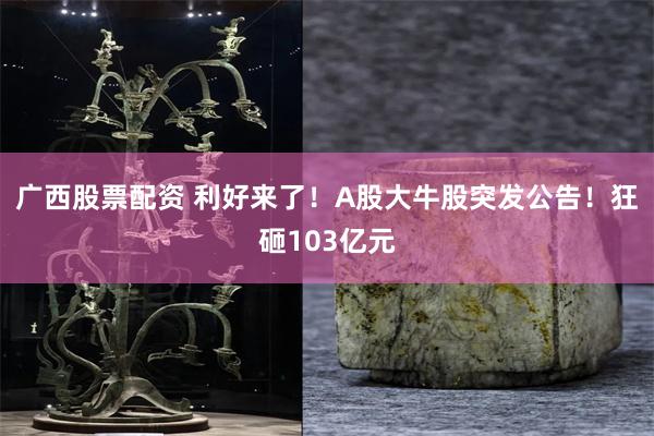 广西股票配资 利好来了!A股大牛股突发公告!狂砸103亿元
