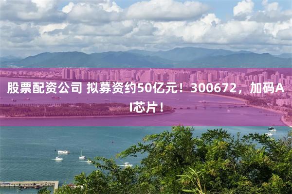 股票配资公司 拟募资约50亿元！300672，加码AI芯片！