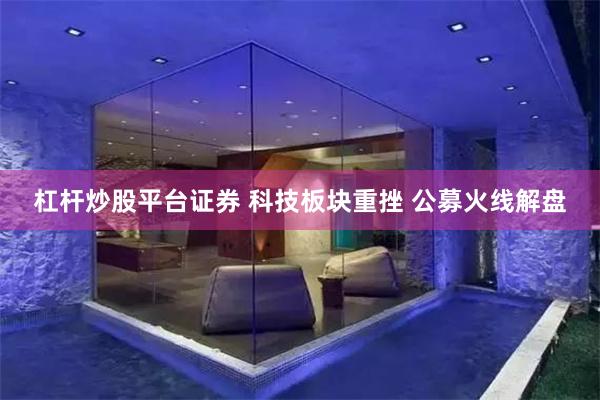 杠杆炒股平台证券 科技板块重挫 公募火线解盘