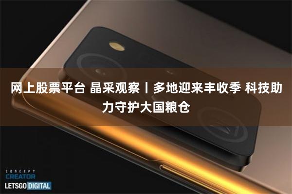 网上股票平台 晶采观察丨多地迎来丰收季 科技助力守护大国粮仓