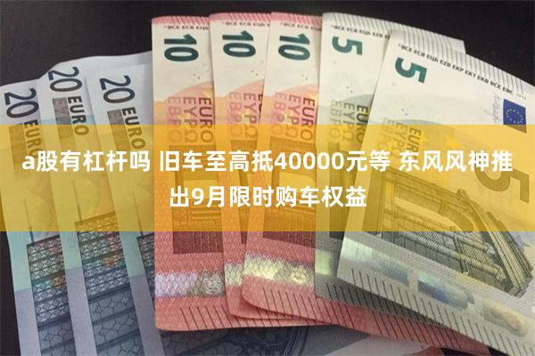 a股有杠杆吗 旧车至高抵40000元等 东风风神推出9月限时购车权益