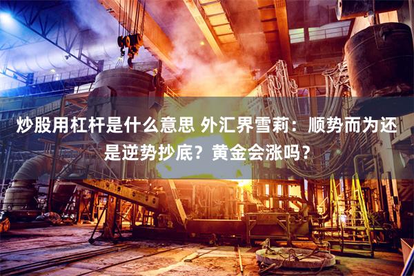 炒股用杠杆是什么意思 外汇界雪莉：顺势而为还是逆势抄底？黄金会涨吗？