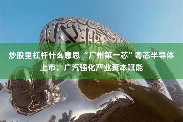 炒股里杠杆什么意思 “广州第一芯”粤芯半导体上市,广汽强化产业资本赋能