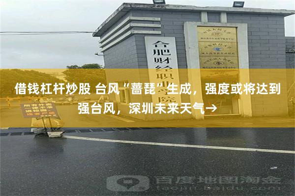 借钱杠杆炒股 台风“蔷琵”生成，强度或将达到强台风，深圳未来天气→